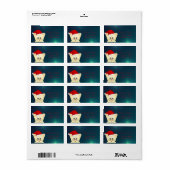 かわいらしいサンタ帽子グリーン ラベル (フルシート)