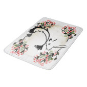 かわいらしいシカの花の空想のビクトリアンな浴室のマット バスマット (アングル)