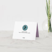 かわいらしいシャクヤクの花の結婚式のコレクション サンキューカード (裏面)