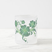 かわいらしいシャムロックのアイルランド人のマグ フロストグラスマグカップ (中央)