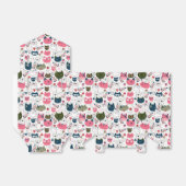 かわいらしいシームレスな猫柄お気に入りボックス フェイバーボックス (折り畳みなし)