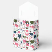 かわいらしいシームレスな猫柄お気に入りボックス フェイバーボックス (オープン)