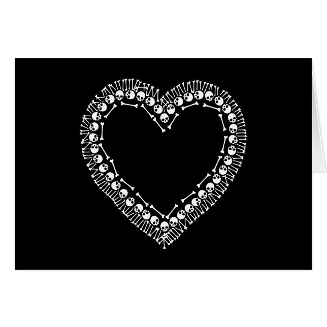 かわいらしいスカルのハート (正面横)