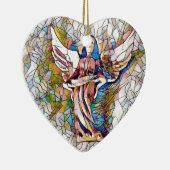 かわいらしいステンドグラスの守り神 セラミックオーナメント (右)