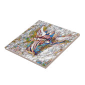 かわいらしいステンドグラスの守り神 タイル (側面)