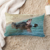 かわいらしいソフトシェルカメ ランバークッション (ブランケット)