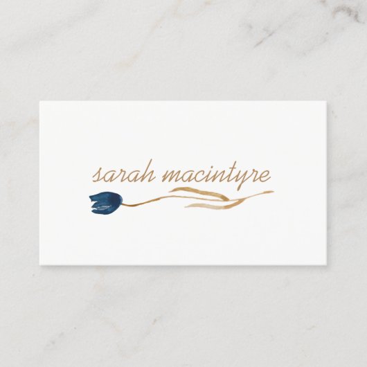 かわいらしいチューリップのネットワーキングカード コーリングカード (正面)