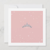 かわいらしいティアラのプリンセスの誕生日のパーティの招待状 招待状 (裏面)