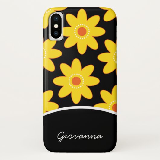 かわいらしいデイジーのパーソナライズな携帯電話の箱 Case-Mate iPhoneケース (裏面)