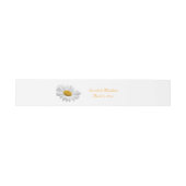 かわいらしいデイジーの結婚式招待状の腹バンド 招待状ベリーバンド (フラット)