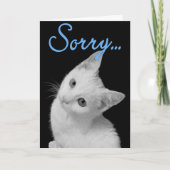 かわいらしいトルコ語ヴァンキッテン黒白フォト カード (正面)