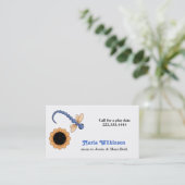 かわいらしいトンボおよび花のお母さんカード コーリングカード (スタンド正面)