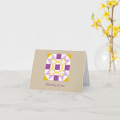 かわいらしいニューメキシコの星のキルトパターンメッセージカード カード (黄色い花)