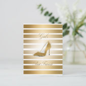 かわいらしいハイヒールの靴"女の子親友" ポストカード (スタンド正面)