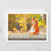 かわいらしいハロウィーンの写真 カード (正面)