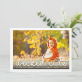 かわいらしいハロウィーンの写真 カード (スタンド正面)