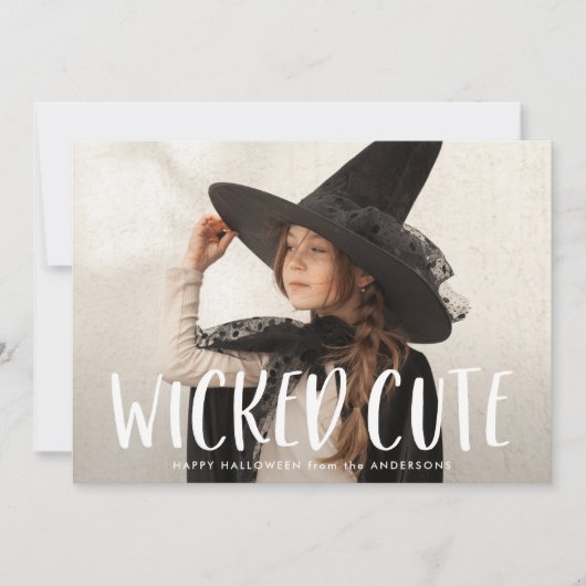 かわいらしいハロウィーンの写真 シーズンカード (正面)