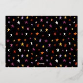 かわいらしいハロウィーンの写真 箔シーズンカード (裏面)