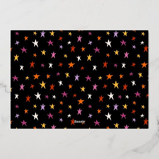 かわいらしいハロウィーンの写真 箔シーズンカード (裏面)