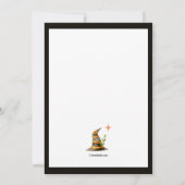 かわいらしいハロウィーンの子供服パーティー 招待状 (裏面)