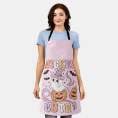 かわいらしいハロウィーン エプロン (着用した状態)