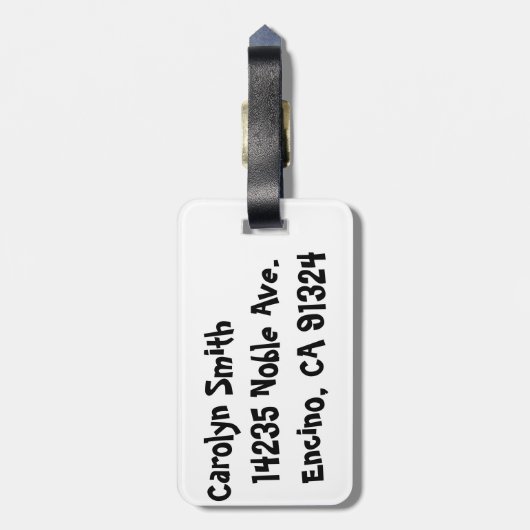 かわいらしいハンターのジャンパーの馬及びライダー ラゲッジタグ (裏面縦)