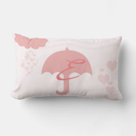 かわいらしいハート雨ベビーの子供部屋のモノグラムのな枕 ランバークッション