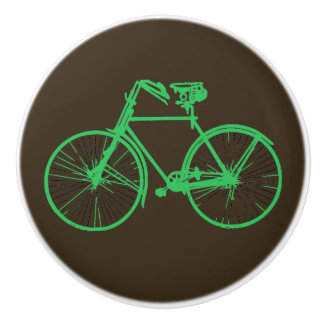 かわいらしいバイクの自転車のノブの引出しの引きのbrowmの緑 セラミックノブ