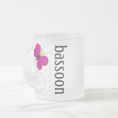 かわいらしいバスーン フロストグラスマグカップ (正面左)