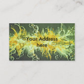 かわいらしいバリ島のトカゲのデザインの赤 + あなたのアイディア 名刺 (裏面)