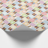 かわいらしいパステルの花の第21誕生日の写真テンプレート ラッピングペーパー (角)