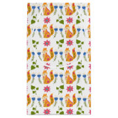 かわいらしいパステル調のずるい花パターン スモールペーパーバッグ (裏面)