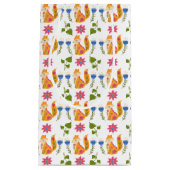 かわいらしいパステル調のずるい花パターン スモールペーパーバッグ (正面)