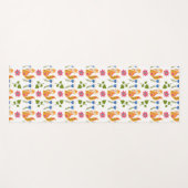 かわいらしいパステル調のずるい花パターン ヨガマット (正面(横))