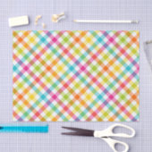 かわいらしいパステル調の格子縞の春のティッシュペーパー 薄葉紙 (クラフト)