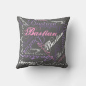 かわいらしいパステル調の白熱リバーシブルの一流のコラージュの枕 クッション (裏面)