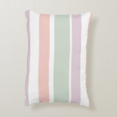 かわいらしいパステル調パターンピンクの緑のバイオレットは縞で飾ります アクセントクッション (裏面(縦))