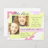 かわいらしいパステル 招待状 (正面/裏面)