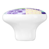 かわいらしいパッチワークキルトの刺激を受けたなドアノブ セラミックノブ (側面)