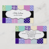 かわいらしいパッチワークキルトの名刺 名刺 (正面/裏面)