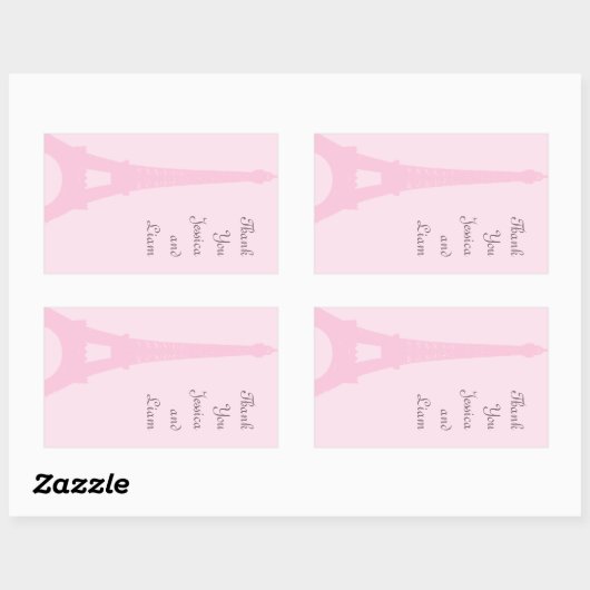 かわいらしいパリはステッカー感謝していしています 長方形シール (シート)