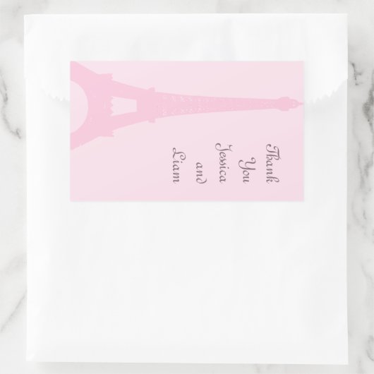 かわいらしいパリはステッカー感謝していしています 長方形シール (バッグ)