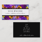 かわいらしいパンジー 名刺 (正面/裏面)