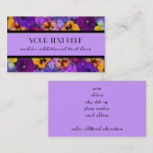 かわいらしいパンジー 名刺 (正面/裏面)