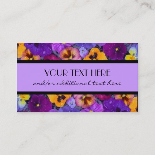 かわいらしいパンジー 名刺 (正面)