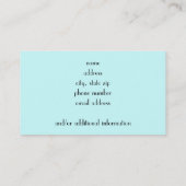 かわいらしいパンジー 名刺 (裏面)