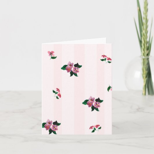 かわいらしいパンジー 招待状 (正面)