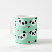 かわいらしいパンダパターン コーヒーマグカップ (正面左)