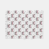 かわいらしいパンダ毛布-女の子の花の王冠のパンダ フリースブランケット (正面(横))