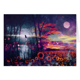 かわいらしいヒマワリのファンタジーの景色